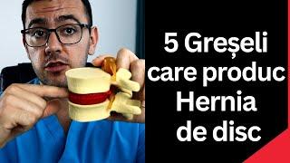 Top 5 Greșeli care produc Hernia de disc lombară #kinetoterapie