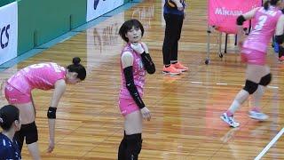 Japanese women's volleyball player V League Victorina Himeji uniform number 14 Chihiro Sasaki