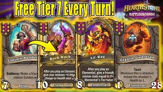 Free Tier 7 Minions Every Turn Huge Elementals Build! | Christian Hearthstone Battlegrounds