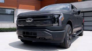 2024 Ford F-150 Lightning Platinum Black is the brand's first matte truck!