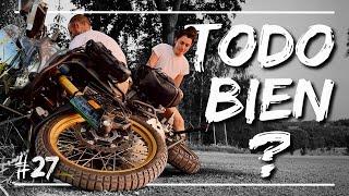 Fuel tank PROBLEMS continue and our MOTORCYCLE FALLS - AROUND THE WORLD BY MOTORCYCLE Episode #27