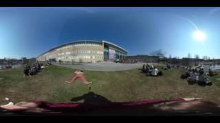 Time lapse, students taking it easy outdoors