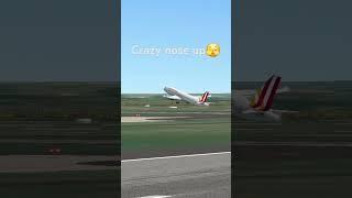 Take off in Cologne airport! German Wings 🪽 Airbus A320–200! (Cockpit, dynamic, follow views)