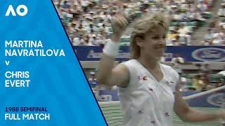 Martina Navratilova v Chris Evert Full Match | Australian Open 1988 Semifinal