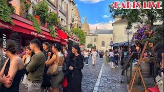 [PARIS LIVE] Bonjour Paris Beautiful Montmartre Walk Live Streaming 04/July/2024