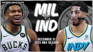 Milwaukee Bucks vs Indiana Pacers Full Game Highlights | Dec 31 | 2025 NBA Season