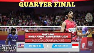 [QF]Muhammad Faiq VS Zaki Ubaidillah!! |World Junior Championship 2024|