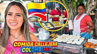 Probando COMIDA CALLEJERA en COLOMBIA 