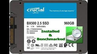 Crucial BX500 960GB SSD Installed and Benchmarked