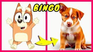 BLUEY en LA VIDA REAL + ¡ADIVINA LA VOZ!BlueyBingo️SocksChilly️BanditMackenzieSnickers