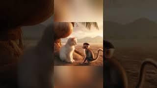 cats and monkeys drink coconut water #cat #cats