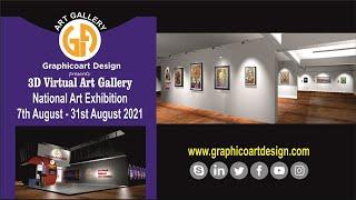 1st 3D Gallery View 3D Virtual National Art Exhibition by Graphicoart Design, New Delhi
