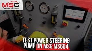 How we test power steering pump on MSG MS504