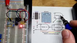 Two NAND Gates making an AND Gate by Electronzap for learning electronics shorts 83