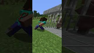 Iron Golem Launches Steve Into The Next Dimension #minecraft #minecraftshorts #funny #minecraftmeme