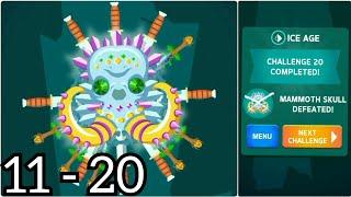 Knife Hit Ice Age Challenge 11 to 20 Bosses (MAMMOTH SKULL Boss) || Knife Hit ||