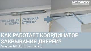 Как работает координатор закрывания двери NOTEDO Coordinator-II