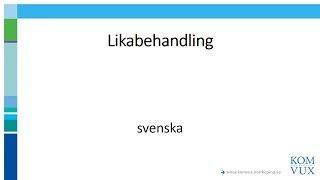 Svenska likabehandlingsplan