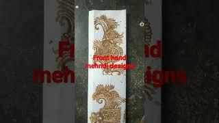 Mhi mehndi design #mehndi shorts#front hand latest mehndi #youtube short #ytshort