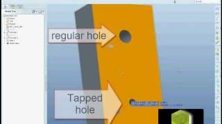 Pro/ENGINEER (Pro/E) tutorial - Modeling a tapped hole