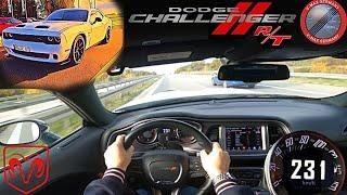 Dodge Challenger R/T V8 5.7 HEMI 381 HP Sound & Acceleration TOP Speed drive on German Autobahn