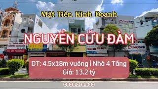 BÁN NHÀ MẶT TIỀN NGUYỄN CỬU ĐÀM, QUẬN TÂN PHÚ (NGANH 4,5m DÀI 18m, VUÔNG VỨC ĐẸP)