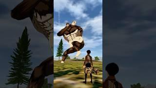 Beast Titan vs Levi Ackerman #blueshirtguy #aot #attackontitan #anime #fyp #meme #dancetrend #vrchat