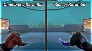 REAVER KARAMBIT VS CHAMPIONS KARAMBIT... WHICH IS BETTER? || VALORANT