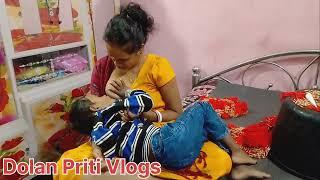 Indian Village Women Brestfeeding Vlog || Single Mother