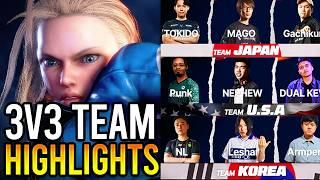 WCG 3v3 Japan vs Korea vs USA | Street Fighter 6 Highlights