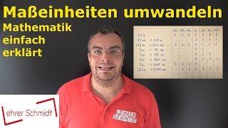 Maßeinheiten umrechnen (km, m, dm, cm, mm  | Mathematik | Lehrerschmidt - einfach erklärt!