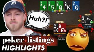 Matt Staples dominates with Quads! Online Poker Highlights!