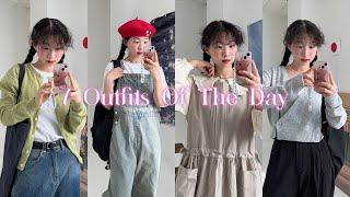 7 spring outfit ideas by k-fashion online shop model (160cm/47kg)