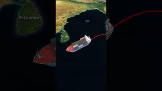 Taiwan to Yemen cargo ship route #cargoship #10millionveiws #viralshort #viralvideo