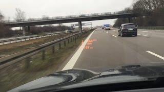 Ford S-MAX BiTurbo vs 2010 BMW X6 xDrive40d 230 KM/H on German Autobahn Head-Up View