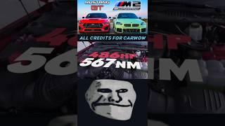 485 hp Mustang GT vs BMW M2 DRAG RACE #shorts