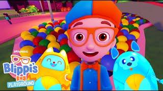 Blippi Learns About Colors in Roblox! Ball Pits, Playgrounds & MORE | Blippi Gaming for Kids