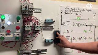 Forward/Reverse Motor control circuit diagram and wiring installation.