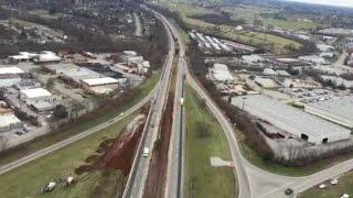 A view from SKYFIRST: Traffic near New Circle Road