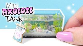 How To Mini Axolotl Tank Tutorial // DIY Miniature Aquarium