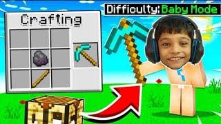 Playing MINECRAFT as a BABY! MINECRAFT BABY MODE