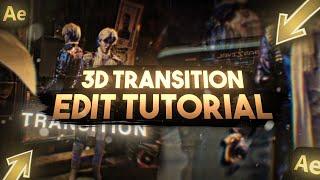 • How To Make a 3D TRANSITION EDIT on After Effects  | Full process •