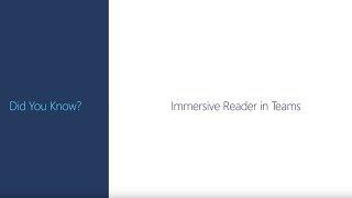 Use Immersive Reader in Microsoft Teams