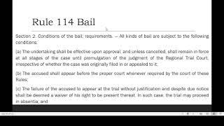 Rule 114 Bail