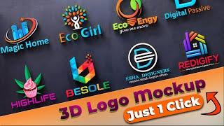 Amazing 3d Logo Design | How to Create Stylish Logo  Free Download 3D Mockup