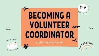 Behind the Scenes with Get Outdoors Nevada - Volunteer