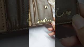 Personalized a wallet with calligraphy ️