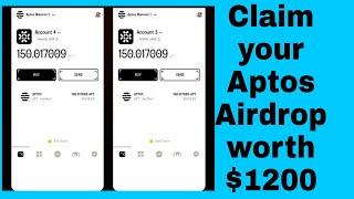 How to Claim your Aptos Airdrop worth $1200 (Aptos Blockchain)