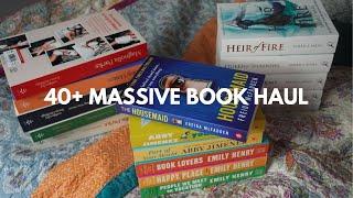 My first MASSIVE book haul (40+ books in all genres)