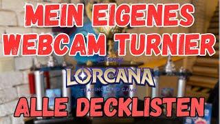 ALLE DECKLISTEN + RECAP von meinem EIGENEN Disney Lorcana Webcam Turnier! Ger/DE